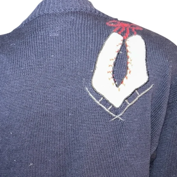 Susan Bristol vintage 1992 Christmas Cardigan Size S - Picture 4 of 6